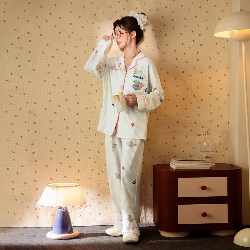 Gongdie x Disney Pajama Set Women's Light Blue-4
