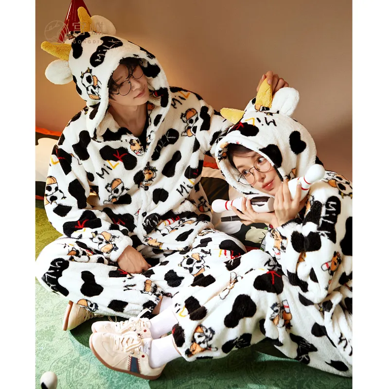 Gongdie x LABIXIAOXIN,LIANMINGKUAN Pajama Set Unisex White-2