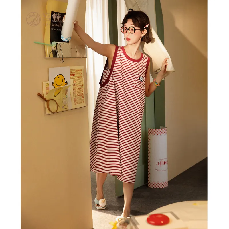 Gongdie x Disney Nightgown Women's Red-5