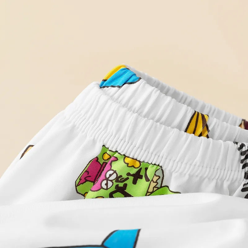 Gongdie x LABIXIAOXIN LIANMINGKUAN Pajama Pants Unisex White-6