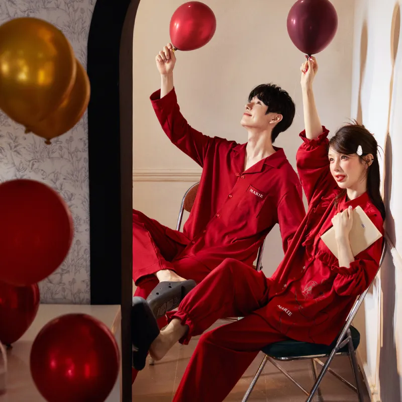 Gongdie x Disney Pajama Set Unisex Red-4