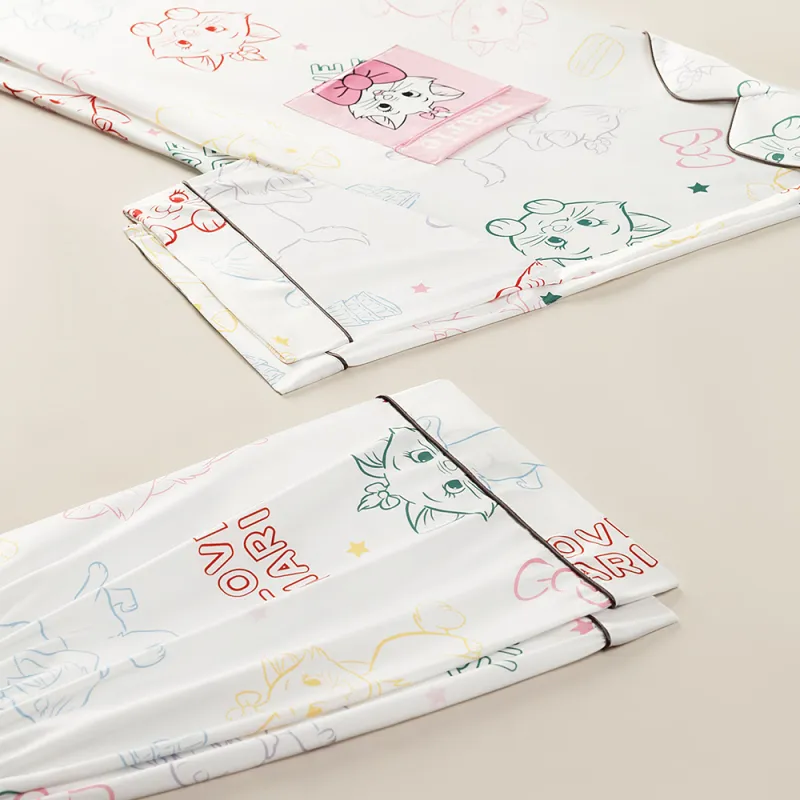 Gongdie x Disney Pajama Set Women's Gift Box Set White-4