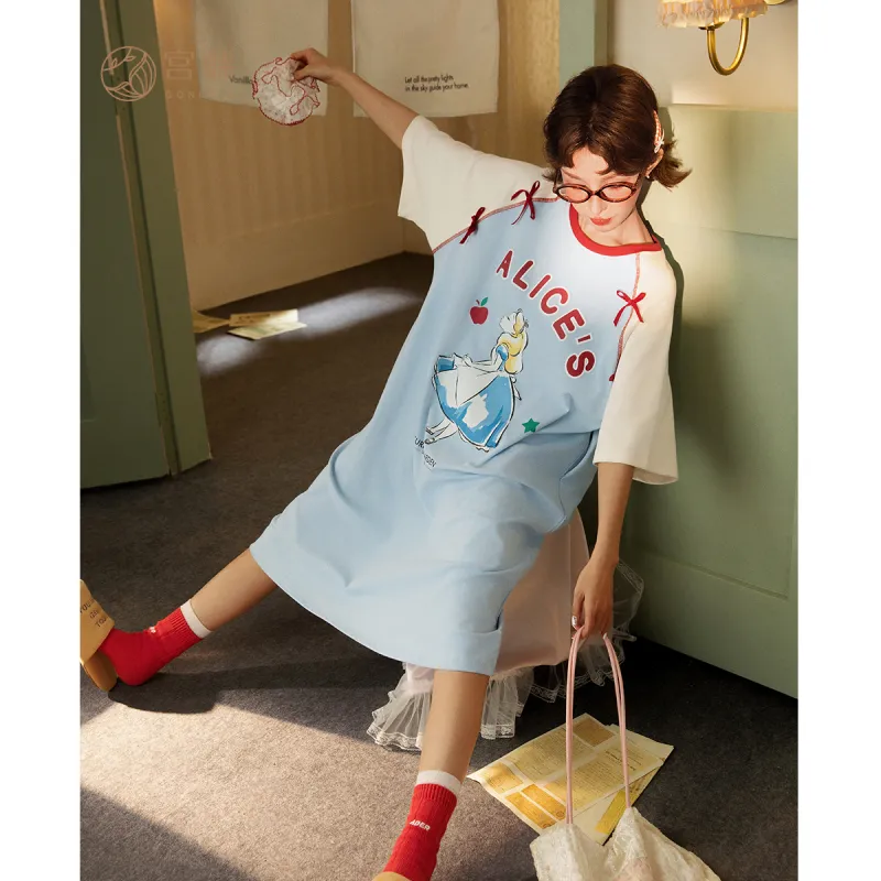Gongdie x Disney Nightgown Women's Gift Box Set Blue-1