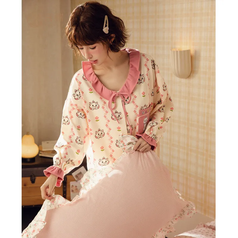 Gongdie x Disney Pajama Set Women's Pink-3