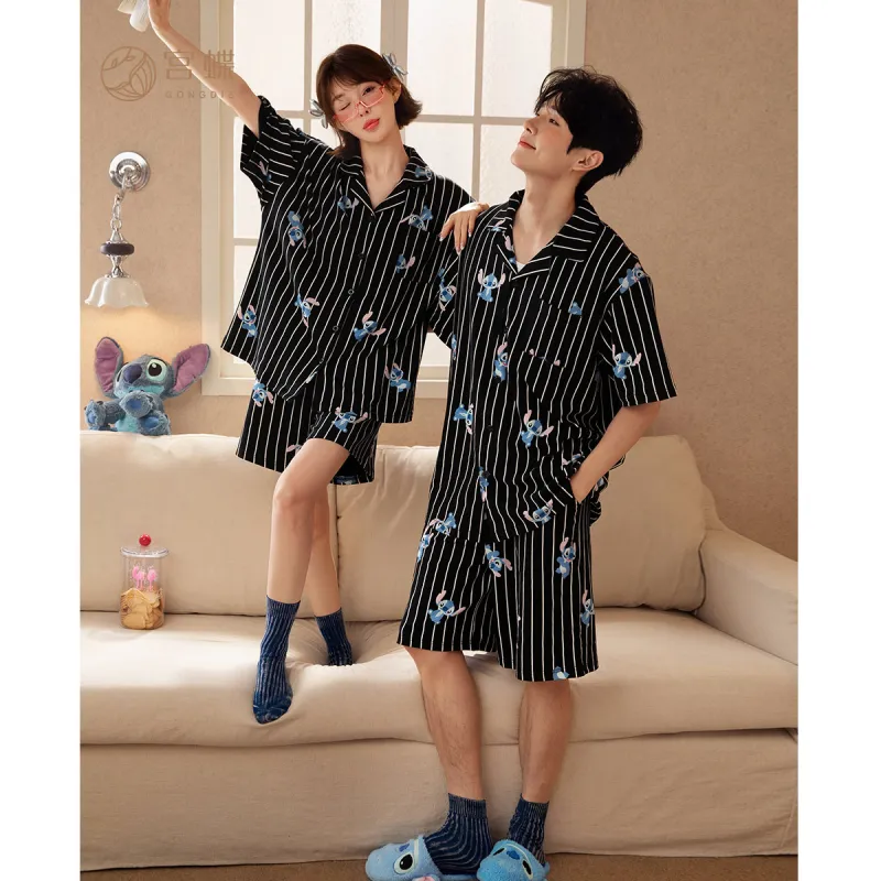 Gongdie x Disney Pajama Set Unisex Black-4