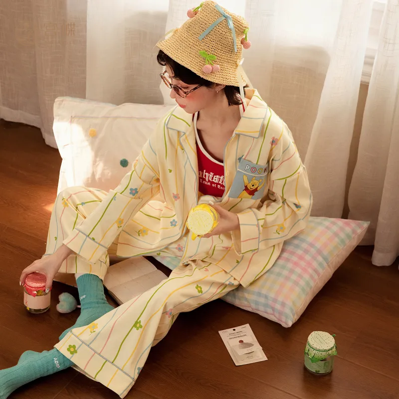 Gongdie x Disney Pajama Set Women's Gift Box Set Apricot-3