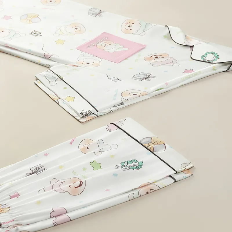 Gongdie x Disney Pajama Set Women's Gift Box Set White-4