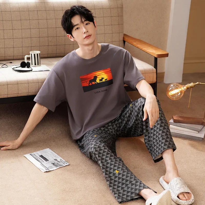 Gongdie x Disney Pajama Set Men's Gray-2