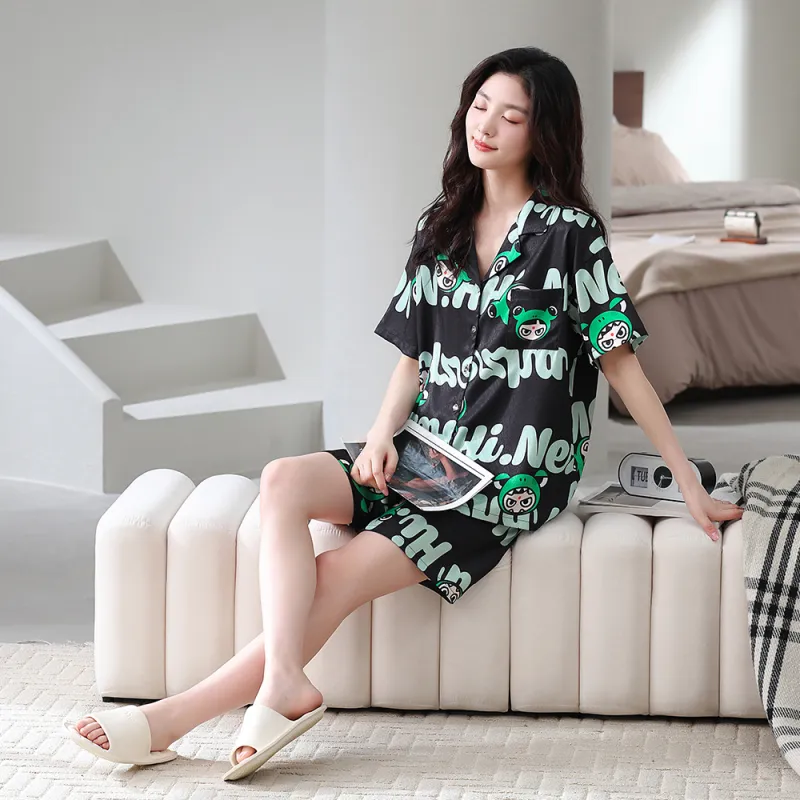 Gongdie x NEZHA,LIANMINGKUAN Pajama Set Unisex Green-2