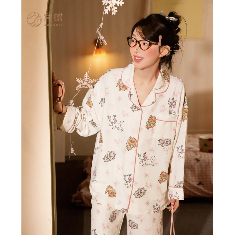 Gongdie x Disney Pajama Set Women's Gift Box Set Apricot-4