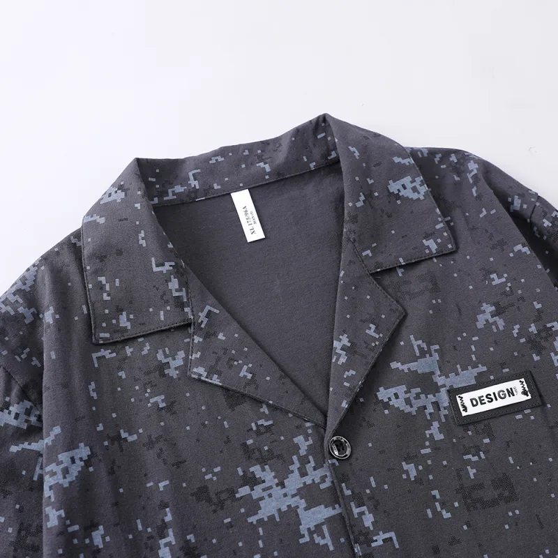 Gongdie Pajama Set Men's Dark Gray-3