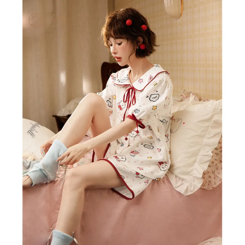 Gongdie x Disney/, Pajama Set Women's Gift Box Set White-6