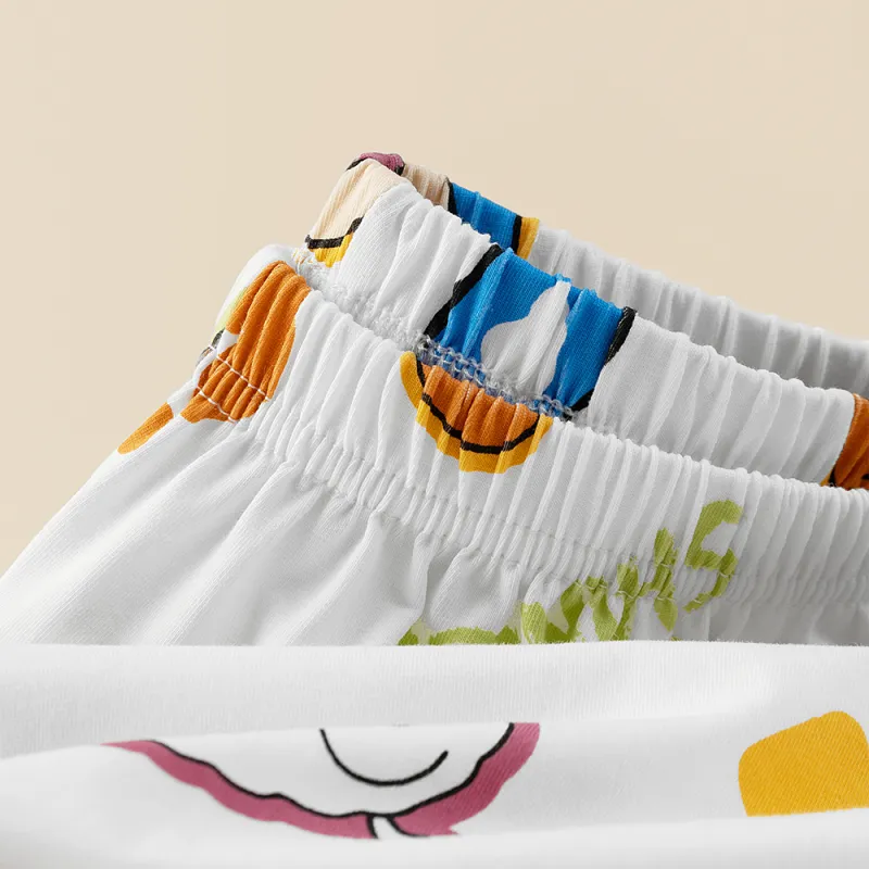 Gongdie x LABIXIAOXIN LIANMINGKUAN Pajama Pants Unisex White-4