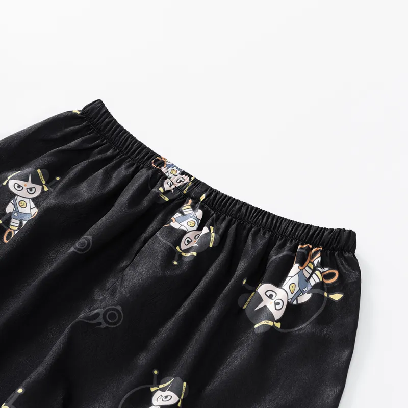 Gongdie x NEZHA,LIANMINGKUAN Pajama Set Unisex Black-5