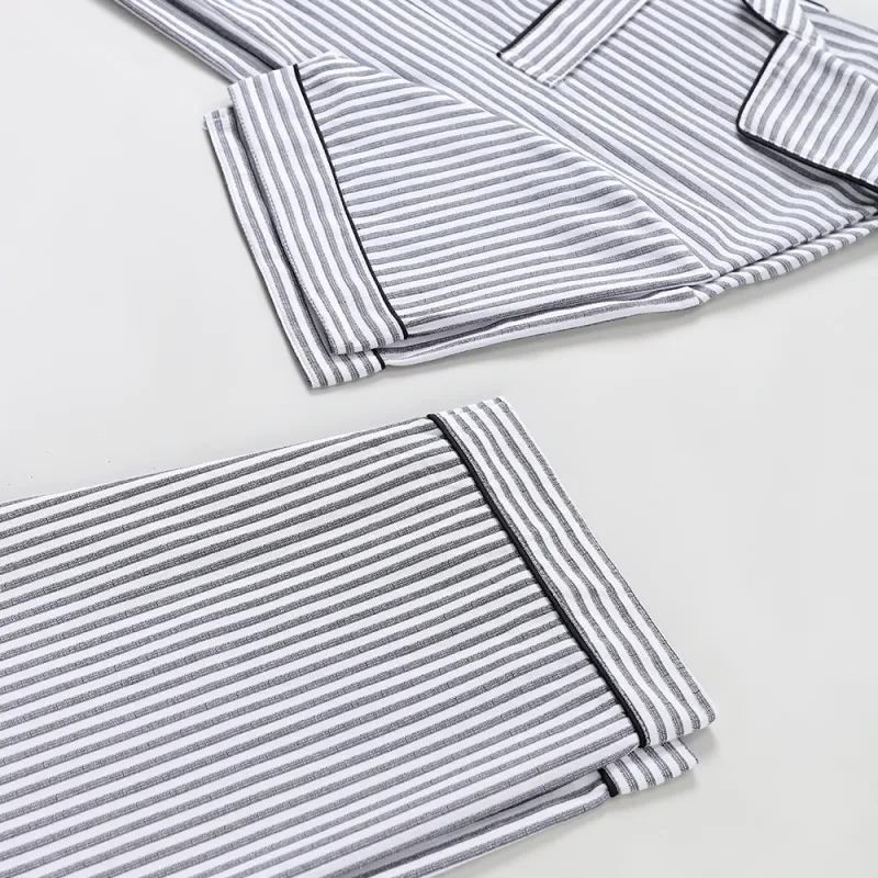 Gongdie Pajama Set Men's Stripes-4