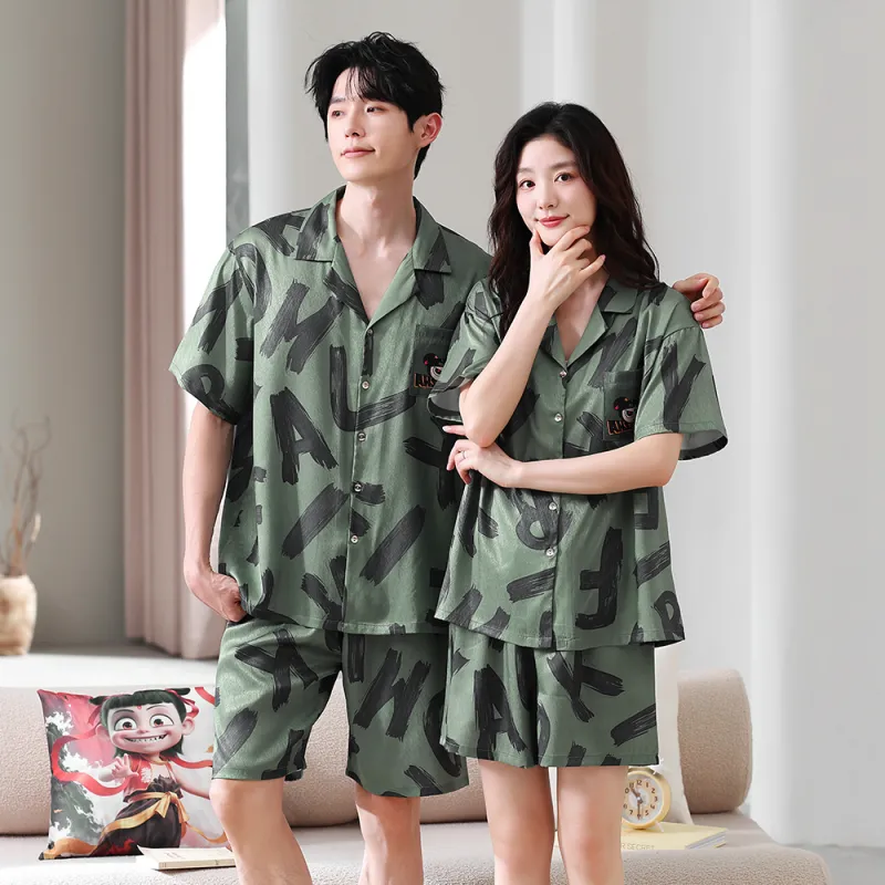 Gongdie x NEZHA,LIANMINGKUAN Pajama Set Unisex Green-8