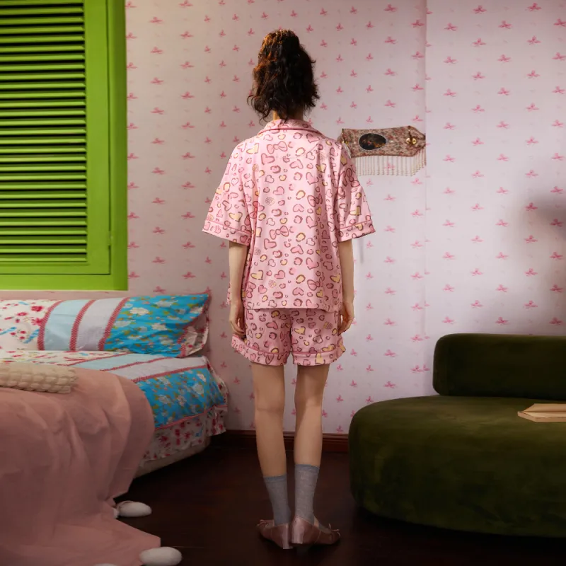 Gongdie x Disney Pajama Set Women's Pink-1