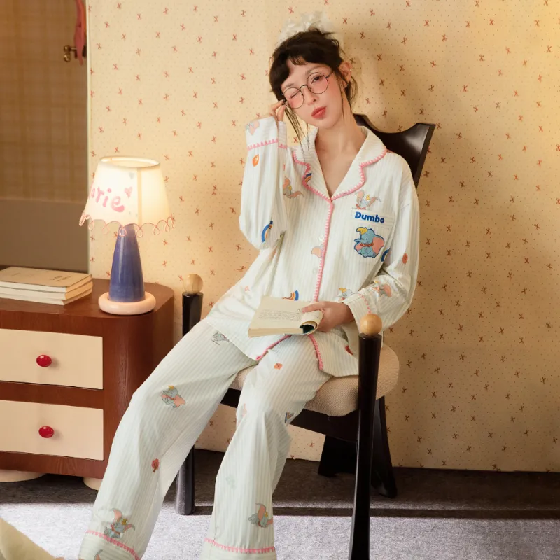 Gongdie x Disney Pajama Set Women's Light Blue-2
