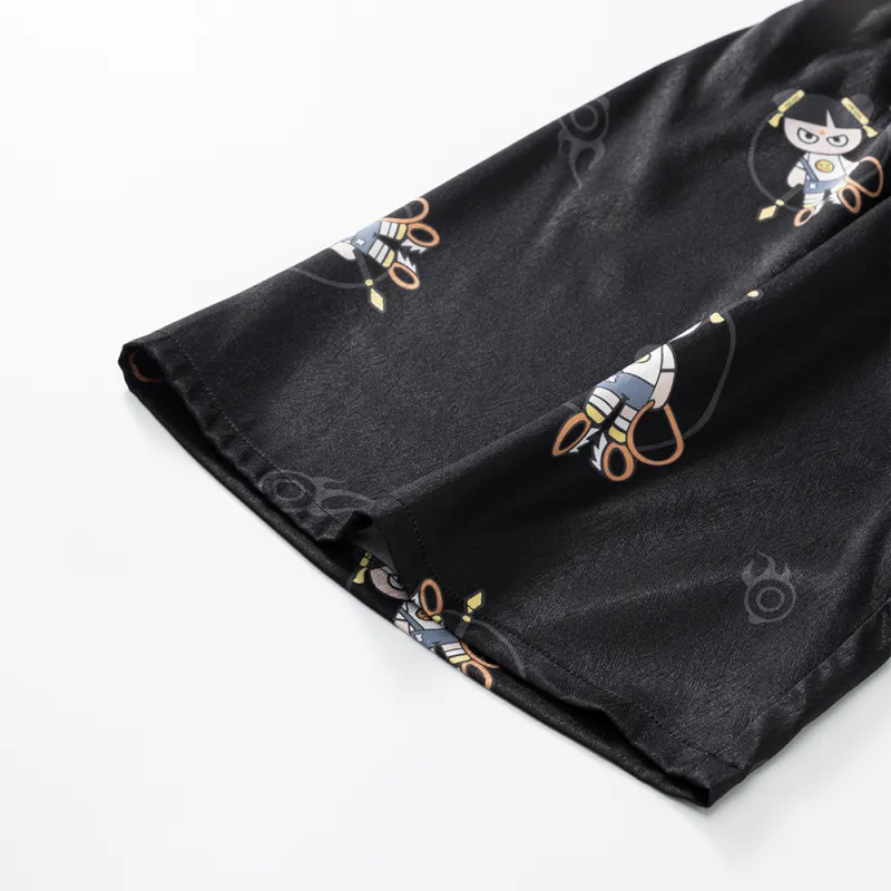 Gongdie x NEZHA,LIANMINGKUAN Pajama Set Unisex Black-4