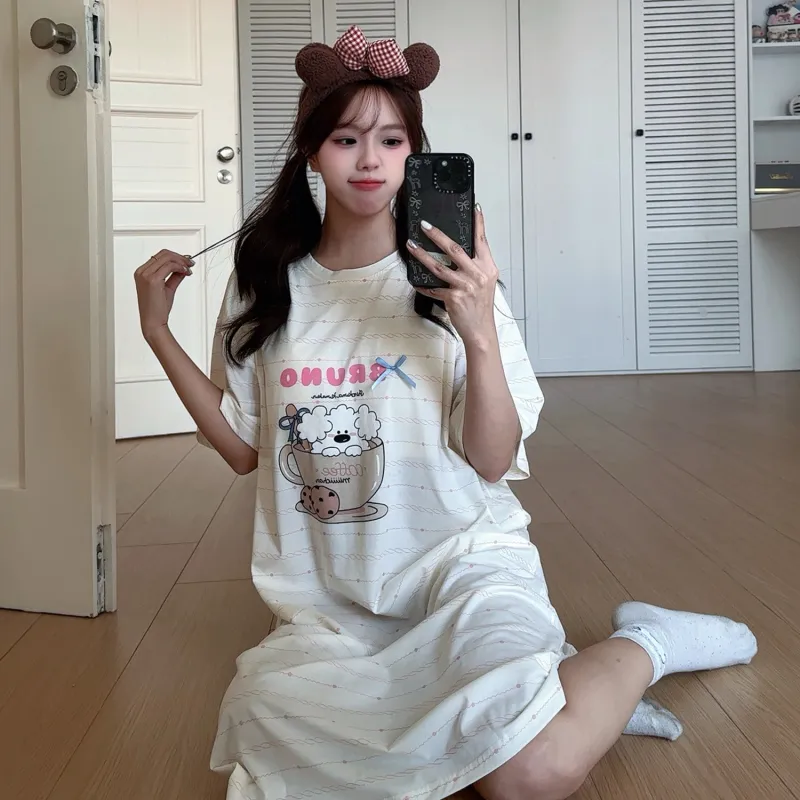 Gongdie x Miiiiichan Nightgown Women's Apricot-1