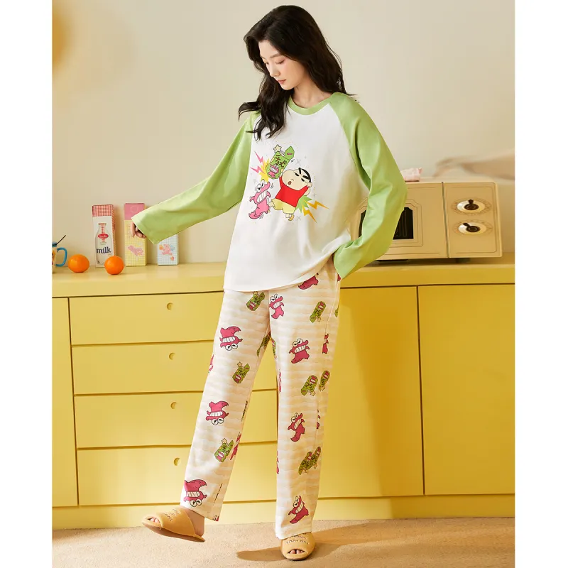 Gongdie x LABIXIAOXIN,LIANMINGKUAN Pajama Set Women's Gift Box Set Green-5