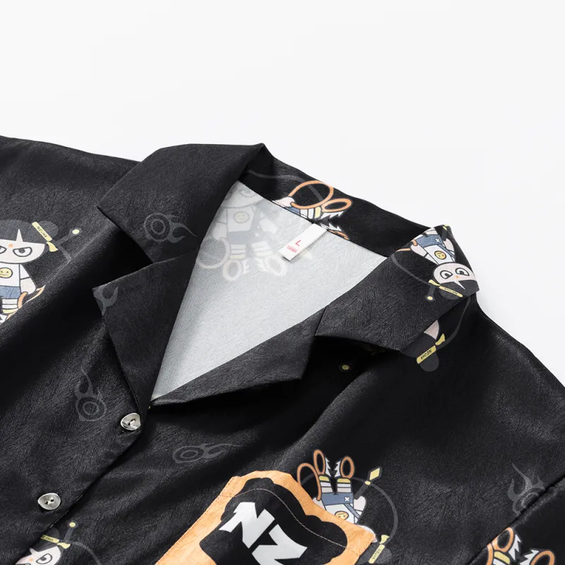 Gongdie x NEZHA,LIANMINGKUAN Pajama Set Unisex Black-8