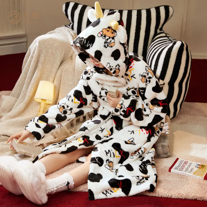 Gongdie x LABIXIAOXIN,LIANMINGKUAN Sleep Robe Unisex White-2