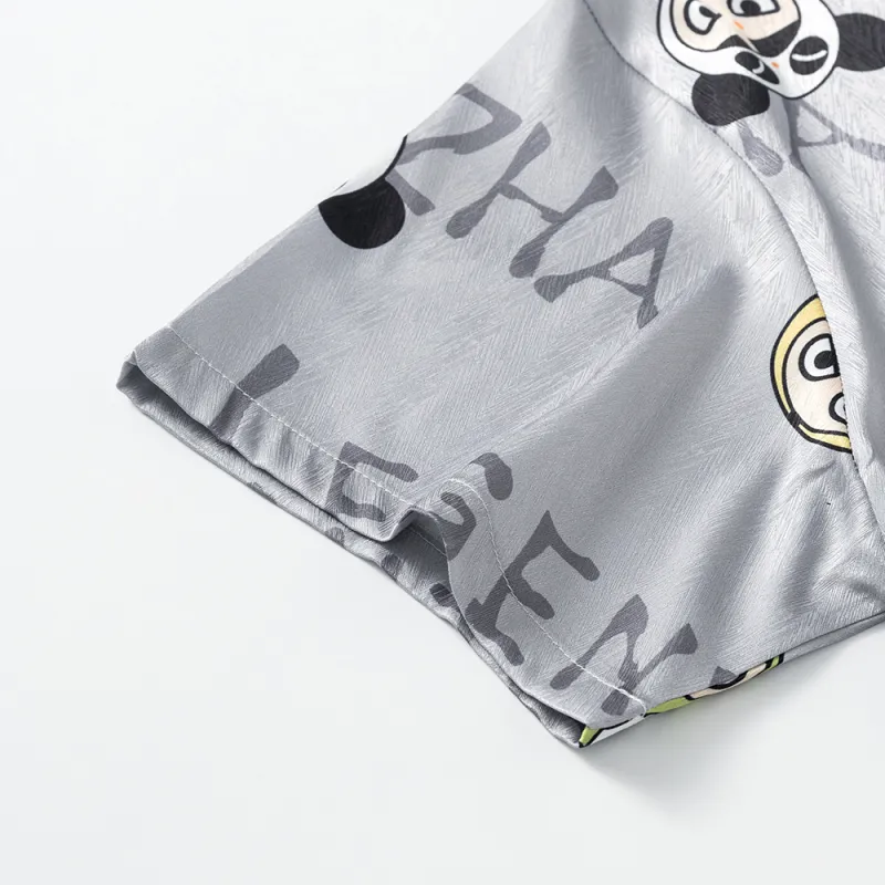 Gongdie x NEZHA,LIANMINGKUAN Pajama Set Unisex Light Gray-11