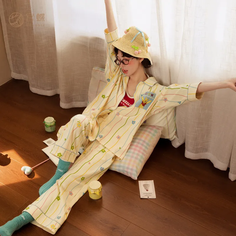 Gongdie x Disney Pajama Set Women's Gift Box Set Apricot-6