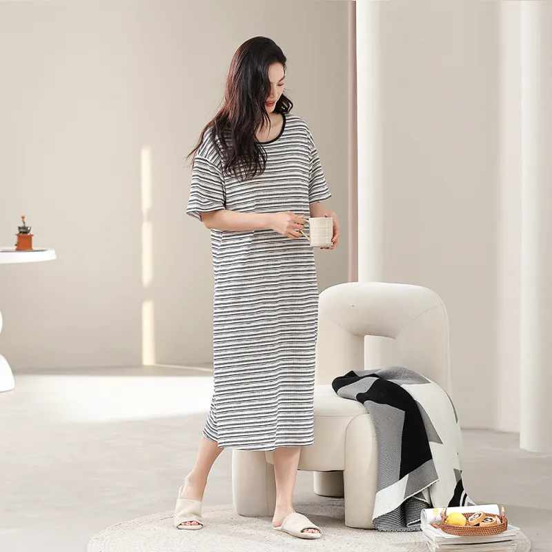Gongdie Nightgown Women's Black-3