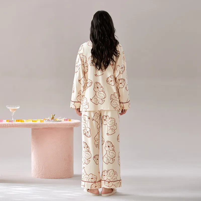 Gongdie x Disney Pajama Set Women's Apricot-1