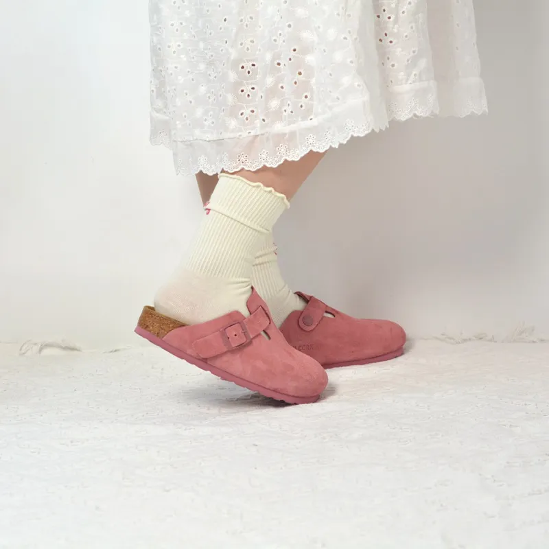 Boku Wrap toe Slippers Unisex Rose Red-9