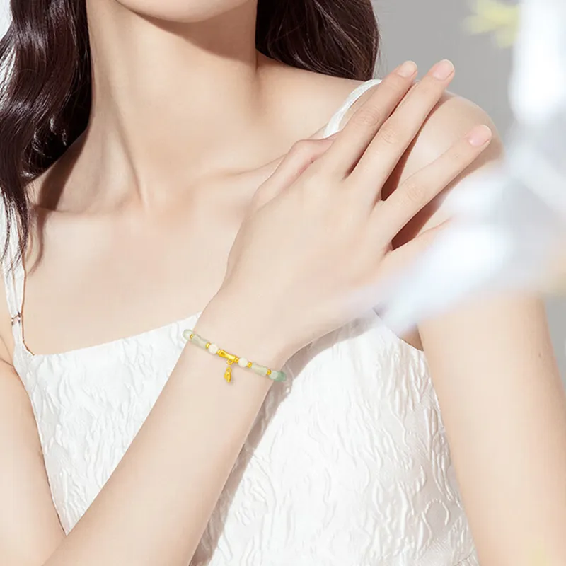 ALLOVE Hetian Jade Bracelets White Jade/Pale Greenish White Jade Women's-4