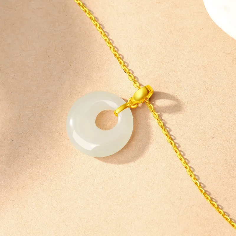 ALLOVE Hetian Jade Necklaces White Jade/Pale Greenish White Jade Women's-2