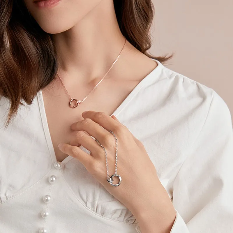 ALLOVE S925 Silver Necklaces Unisex-2