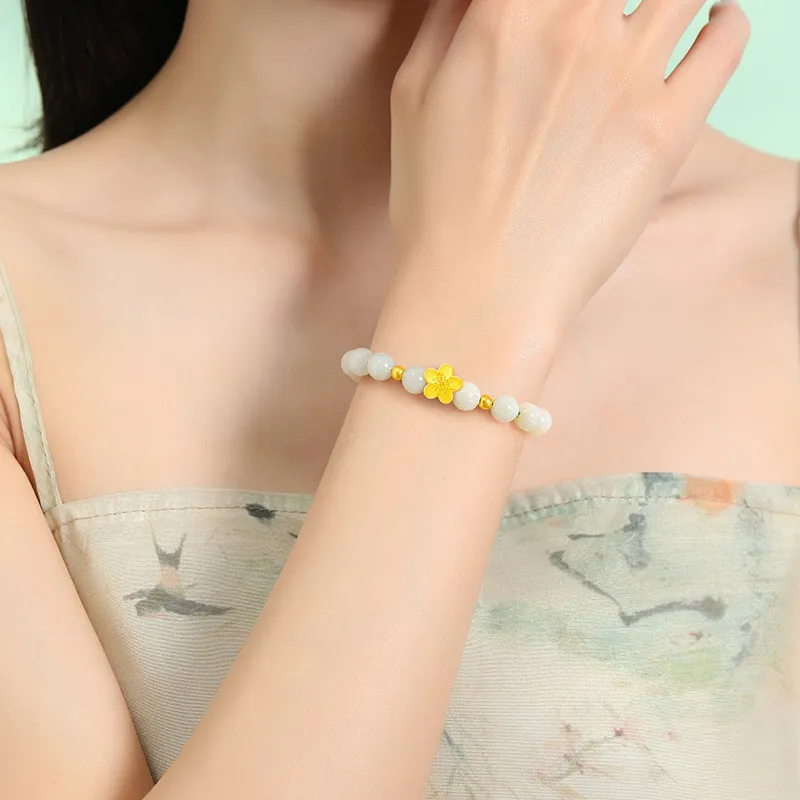 ALLOVE Hetian Jade Bracelets Green Jade Women's-4
