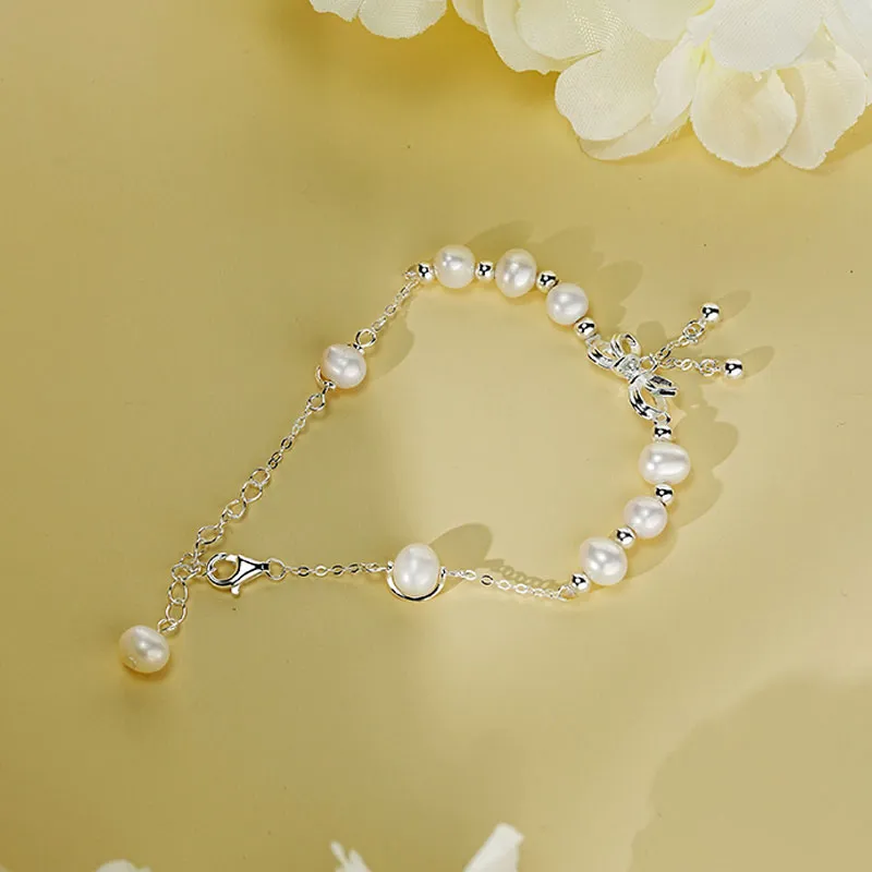 ALLOVE Freshwater Pearl Bracelets Women's-5