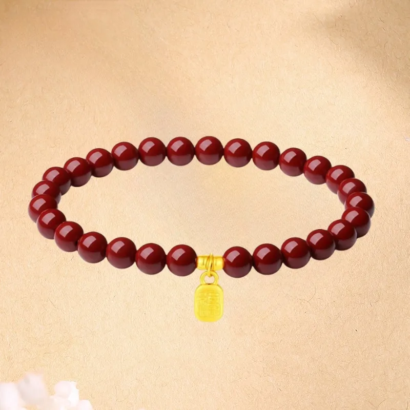 ALLOVE New Chinese Style Fu Brand, Simple And Fashionable, Qiankun Nafu Solid Gold 999 Fixed Price Bracelets Unisex-2