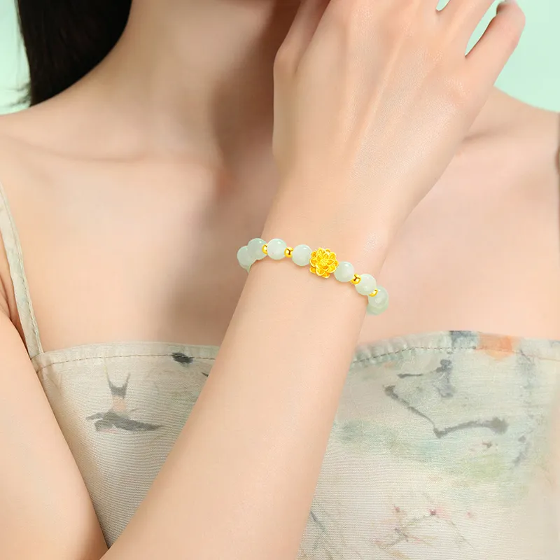 ALLOVE Hetian Jade Bracelets Green Jade Women's-4