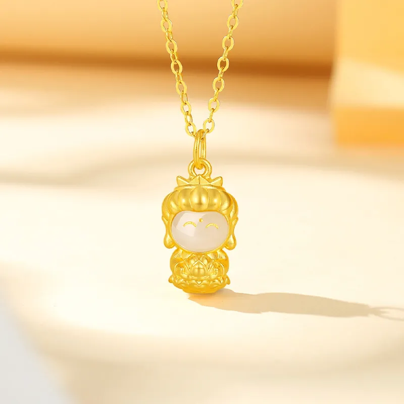 ALLOVE Hetian Jade Necklaces White Jade/Pale Greenish White Jade Unisex-7