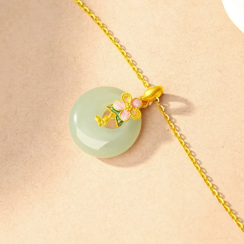 ALLOVE Hetian Jade Necklaces White Jade/Pale Greenish White Jade Women's-2