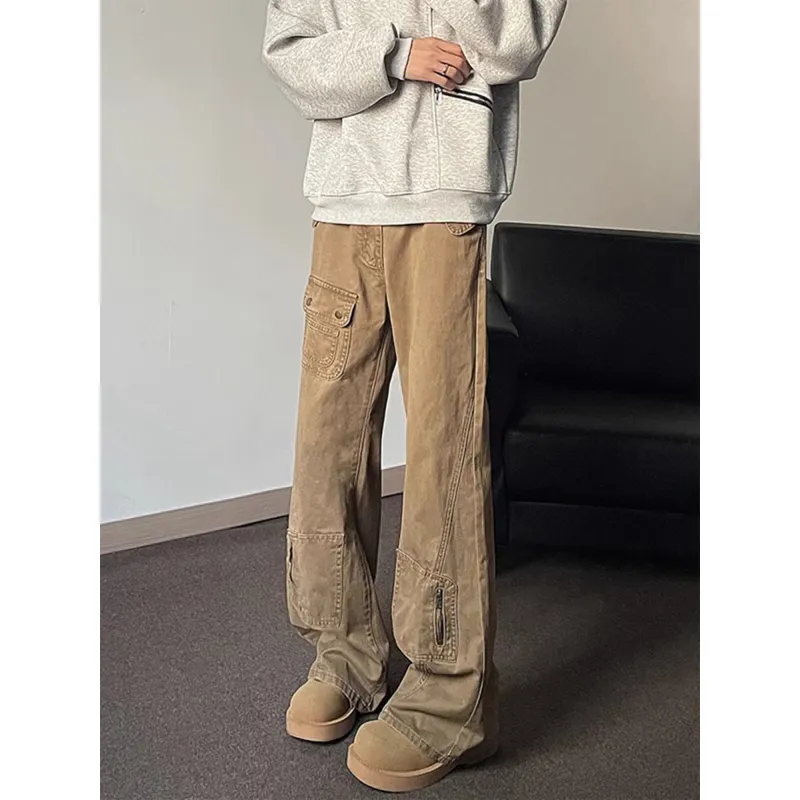 TAOKK Jeans Unisex Brown-3