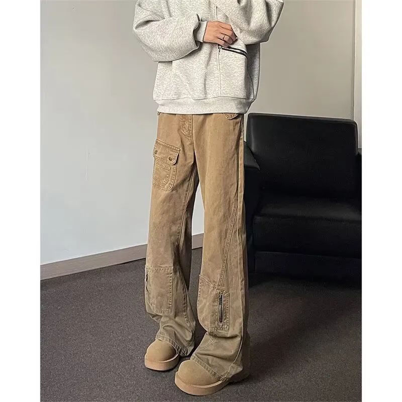 TAOKK Jeans Unisex Brown-2