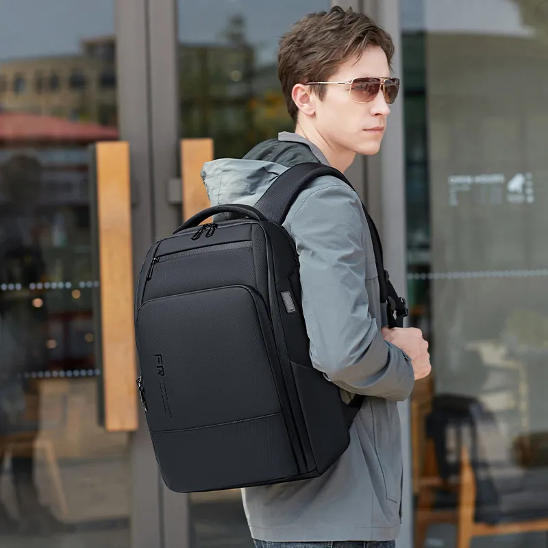 FENRUIEN Oxford Backpack Regular Men's Black/Gray-1
