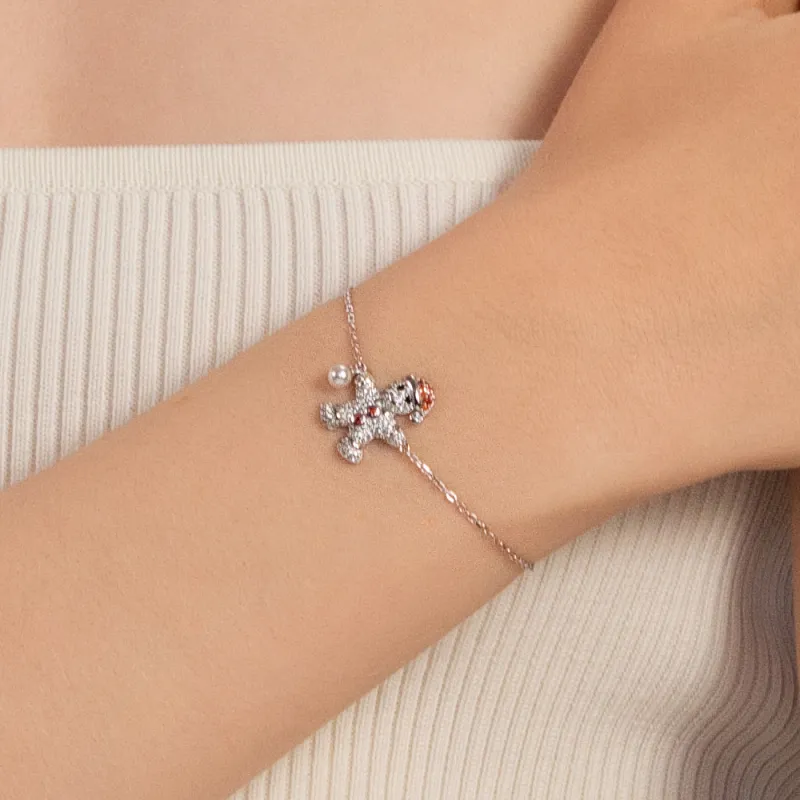 BABYBEI 925 Sterling Silver Pearl Cute Individual Creative Delicate Niche Design Bracelets Women's-2