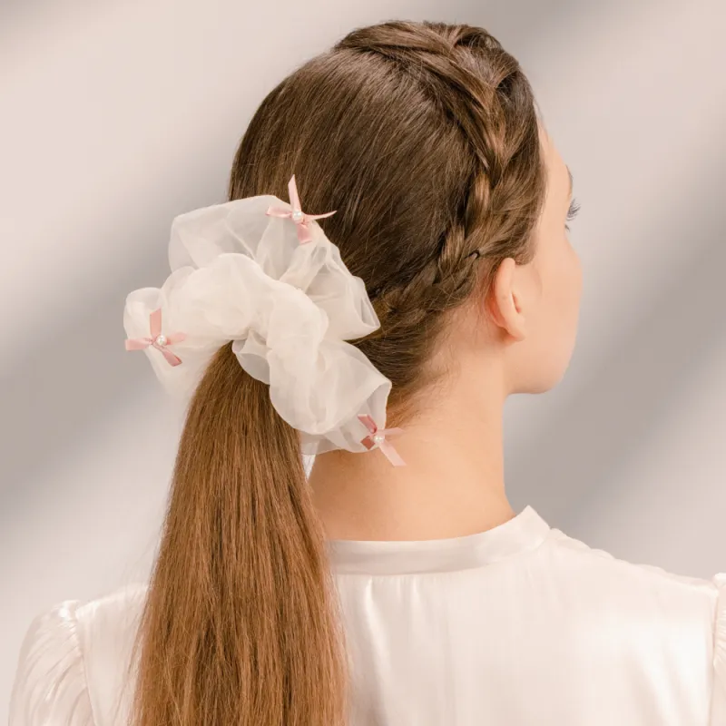 BABYBEI Bowknot Ethereal Girlish Gentle Korean Beige Coffee Hair Accessories Women's-2