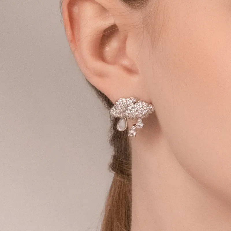 BABYBEI Mother Of Pearl Stud Earrings Women's-4