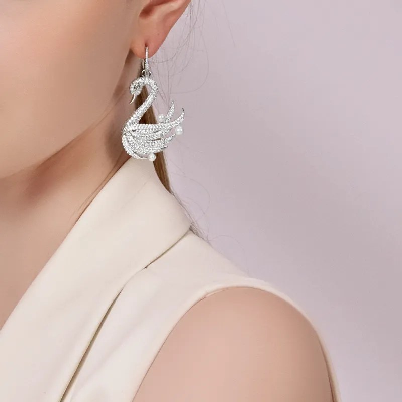 BABYBEI 925 Sterling Silver Shell Pearl Earrings Women's-4