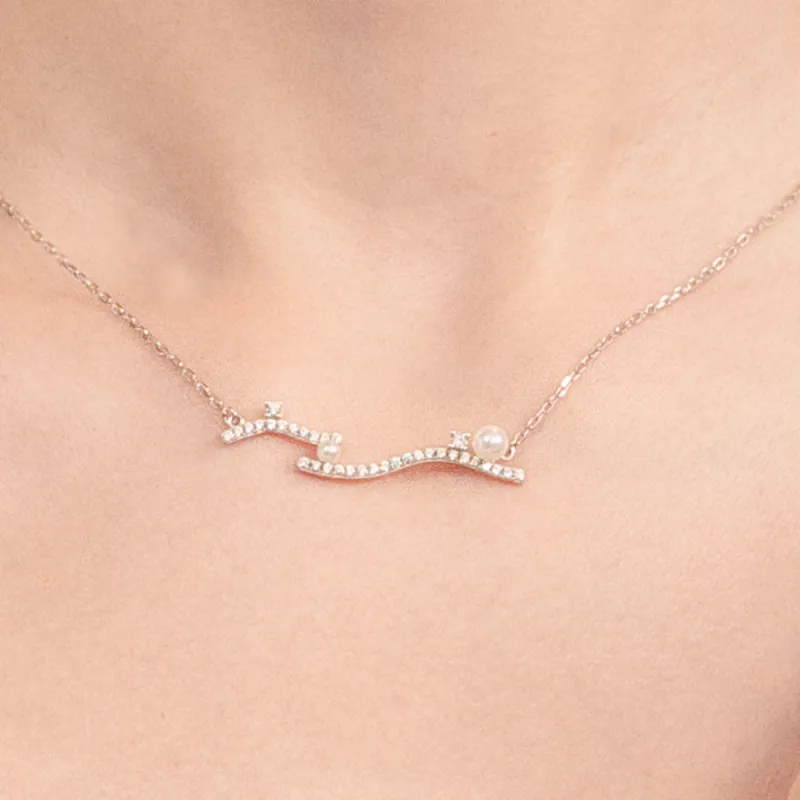 BABYBEI 925 Silver Pearls Necklaces Women's-2
