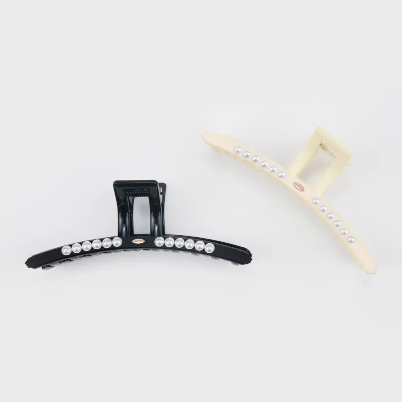 BABYBEI Hair Clip For Straight Hair Elegant Minimalist Style Korean Black Beige Hair Accessories Women's-3